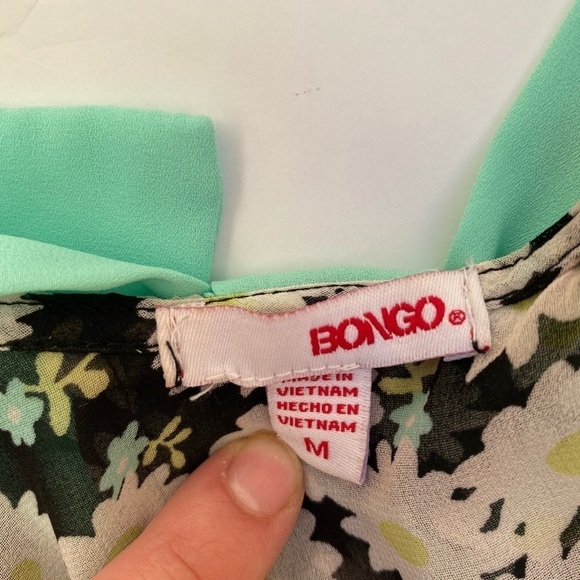 Bongo chiffon sleeveless floral summer top M - Picture 6 of 10